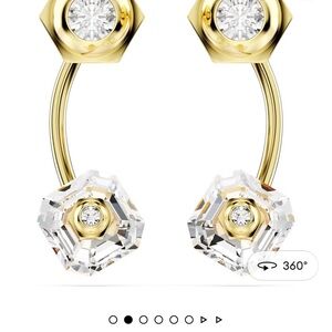 Gold and Crystal Earrings